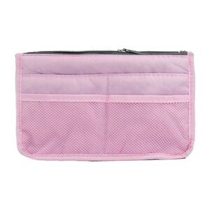 Multifunctional pink cosmetic pouch